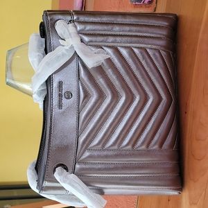 MK Anthtracite Leather Shoulder Bag